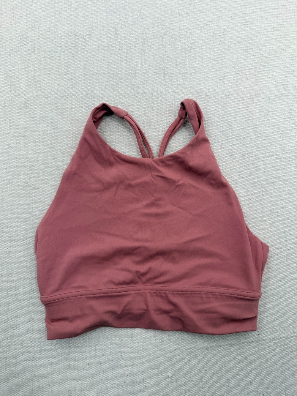 High-Neck Mauve Sports Bra - Unbranded